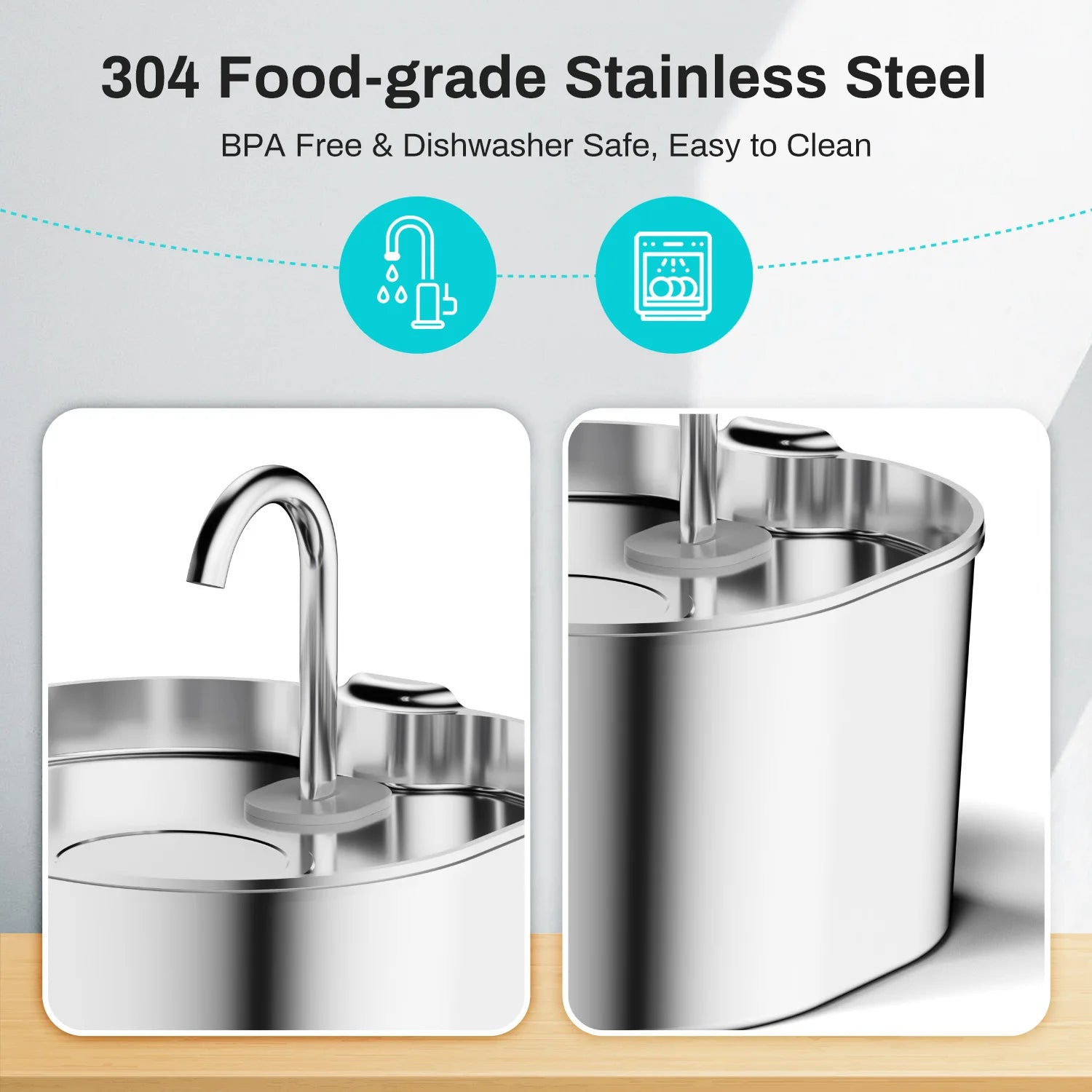 Carl & Earl Stainless Steel Water Fountain