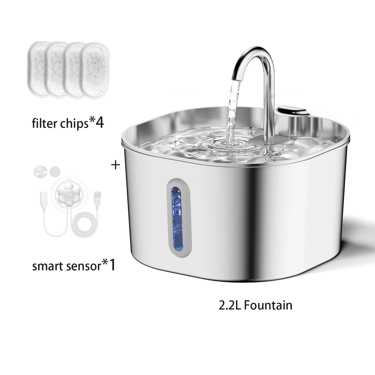 Carl & Earl Stainless Steel Water Fountain